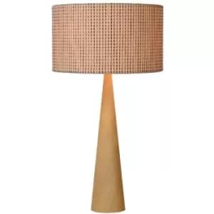 Lucide CONOS - Table Lamp - Ø35cm - 1xE27 - Light Wood