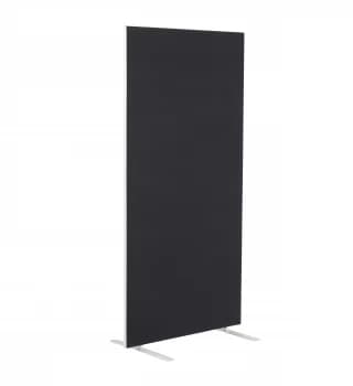 1200W X 1800H Upholstered Floor Standing Screen Straight - Black