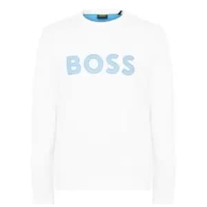 Hugo Boss Salbo 1 Crew Sweater Mens White