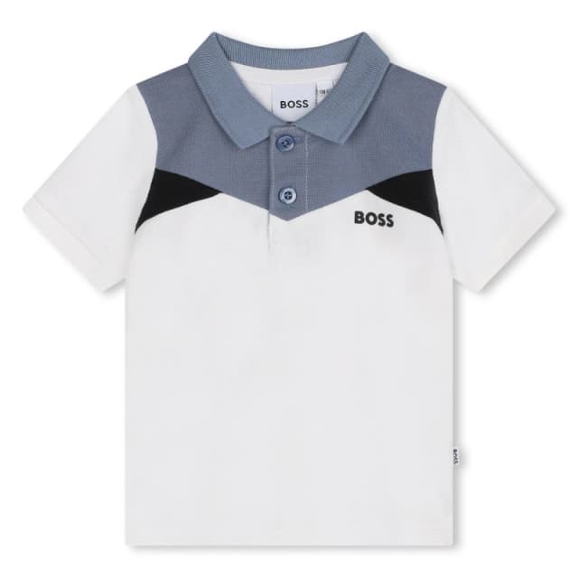 Boss Block Short Sleeve Polo Infants - White White 9 - 12 Months