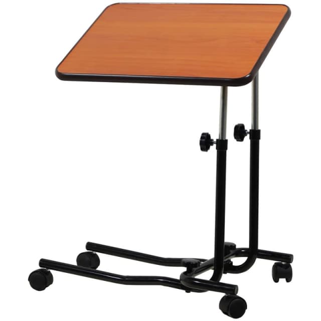 Loops Mobile Multi Table - Height Adjustable Overbed Table - 550 x 410mm Surface Area Multi