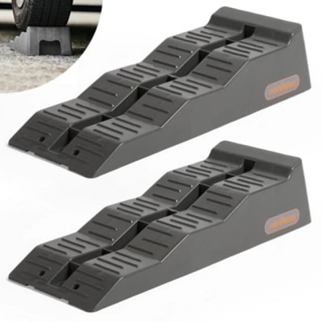 Vonhaus Caravan Levelling Ramp Set, Heavy Duty Chocks For Motorhome, Rv, Trailer, Car, Van, 3 Levels, Non-Skid, 2.5 Tonne Capacity