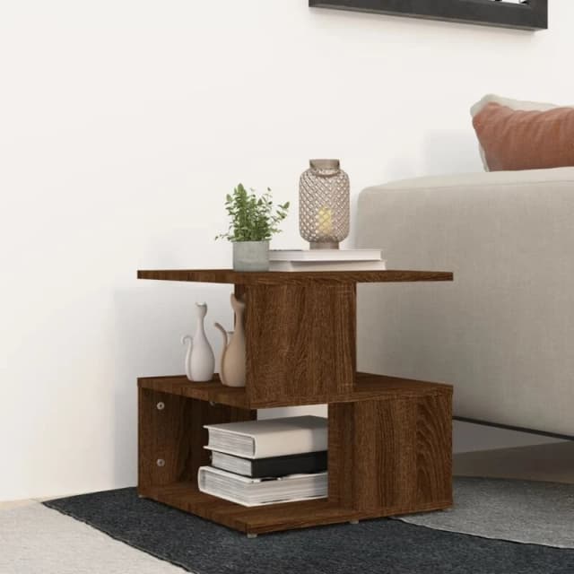 vidaXL Side Table Brown Oak 40x40x40cm Engineered Wood, Brown 815812