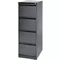 Bisley Filing Cabinet with 4 Lockable Drawers AOC4 Foolscap 470 x 622 x 1321mm Black