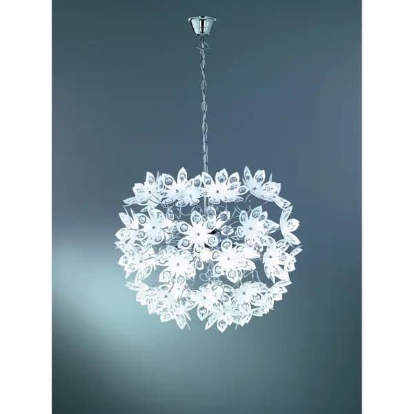 Blowball Modern 5 Light Pendant Ceiling Light Chrome