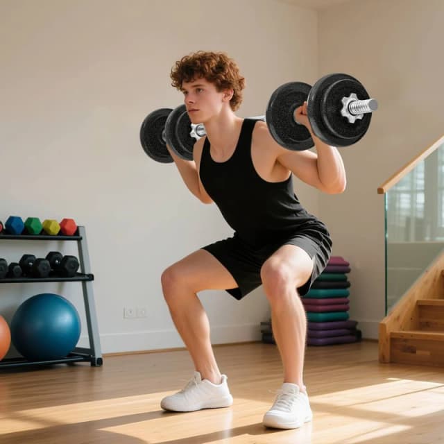 SPORTNOW 2-in-1 Adjustable Dumbbells Set, 20kg Weights Dumbbells Set in Grey Grey Unisex 20kg