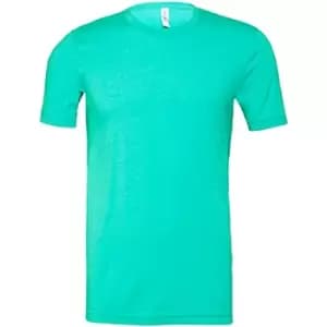 Canvas Unisex Jersey Crew Neck T-Shirt / Mens Short Sleeve T-Shirt (2XL) (Heather Sea Green)