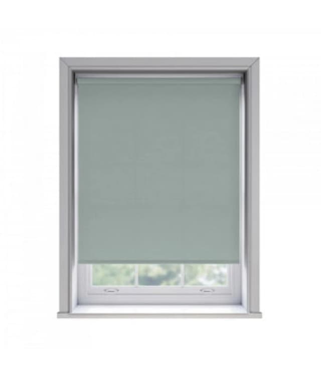45Cm No Drill Self Adhesive Duck Egg Blue Thermal Blackout Roller Blind (170Cm Drop)
