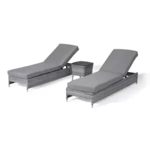 Maze Santorini Sunlounger Grey