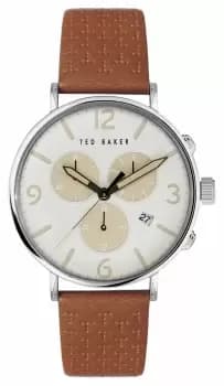Ted Baker BKPBAS202 BARNETT BACKLIGHT Brown Leather Strap Watch