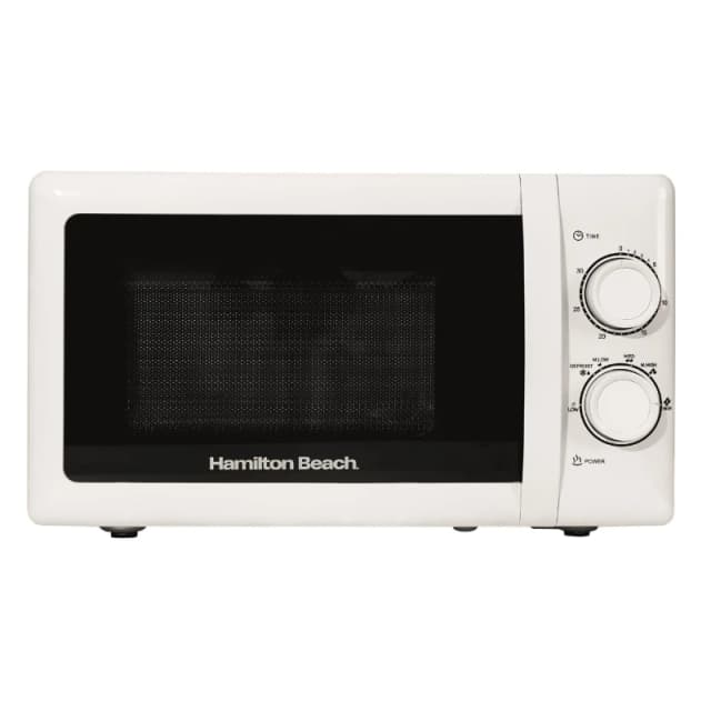 Hamilton Beach 20L Manual White Microwave With Stainless Steel Cavity White Unisex