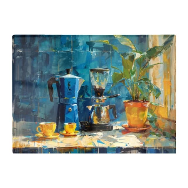 Warren Reed Designer Morning Coffee: A Painterly View Chopping Board
