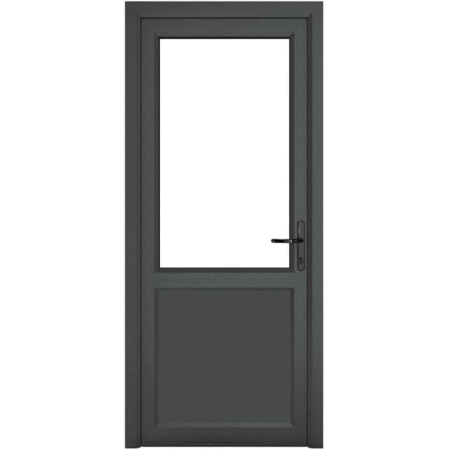 Crystal Triple Glazed Single Door Half Panel Grey/White Lh 840 X 2090Mm Clear, Grey 2RLHGW84209CPTG