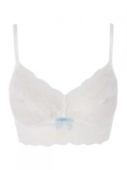 b.temptd Lace kiss bralette White