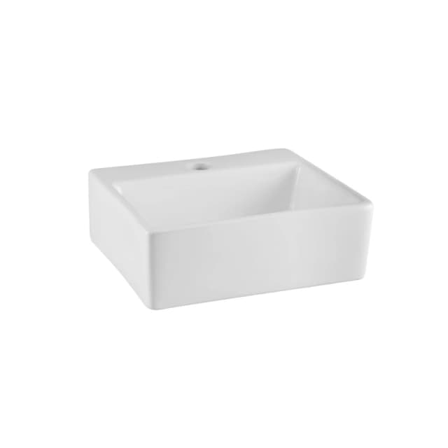 Balterley Square Compact 1 Tap Hole Countertop Vessel without Overflow 335mm White