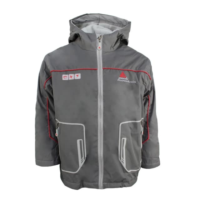 Peak Mountain Children's ski jacket Peak Mountain Eklato-Gris Gris Male 8 ans EKLATO/GRIS