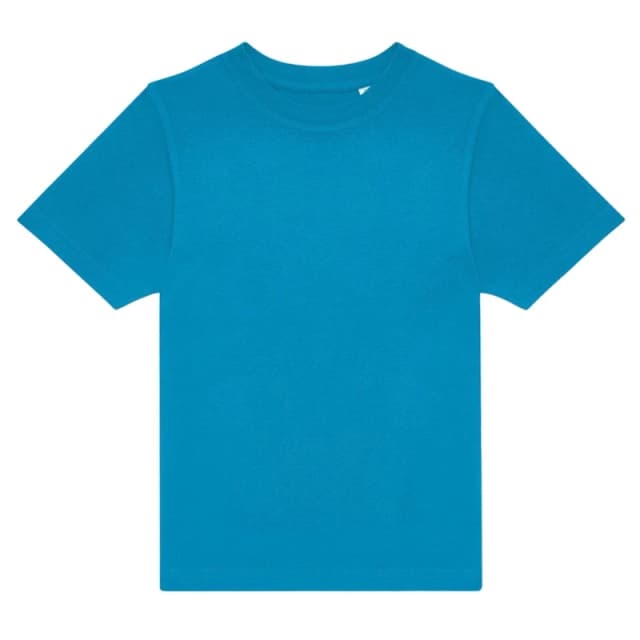 B&C Plain Red T-Shirt in Mid Blue Size: 12-13 Years Mid Blue Unisex 12-13 Years