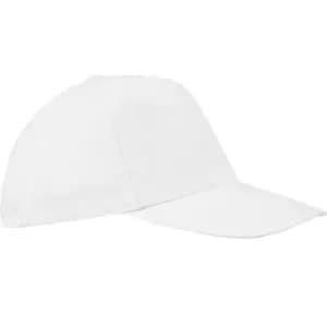 SOLS Unisex Buzz 5 Panel Baseball Cap (ONE) (White)