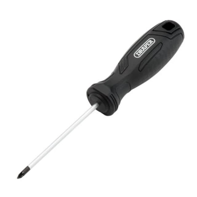 Draper 13512 Pozi Hard Grip Screwdriver, PZ0 x 75mm - 13512 13512