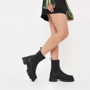 Missguided Ridged Welt Chelsea Boots - Black