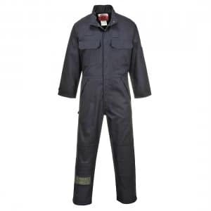 Biz Flame Mens Multi-Norm Flame Resistant Coverall Navy 2XL