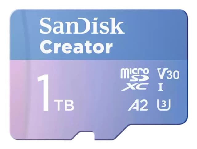 SanDisk Creator - flash memory card - 1TB - microSDXC UHS-I SDSQXAV-1T00-GN6MS