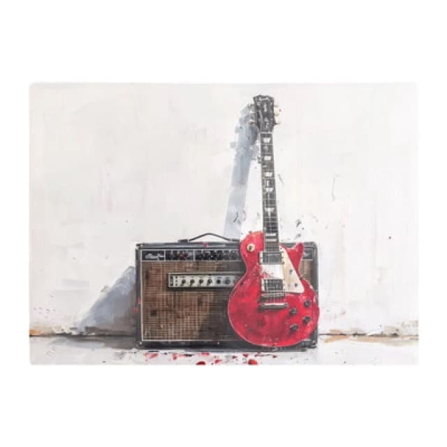 Warren Reed Designer Red Guitar: Echoes Of Rock Chopping Board