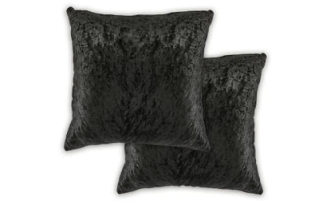Crushed Velvet Cushion Cover In Black