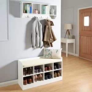 Kempton Shoe Bench White