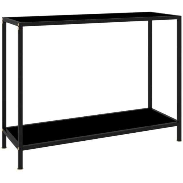 VIDAXL Console Table Black 100x35x75cm Tempered Glass Vidaxl 8720286057643