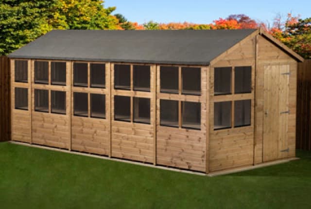 Empire Sheds Empire Apex Potting Shed 8X18 Single Door
