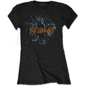 Def Leppard - Shatter Womens Large T-Shirt - Black