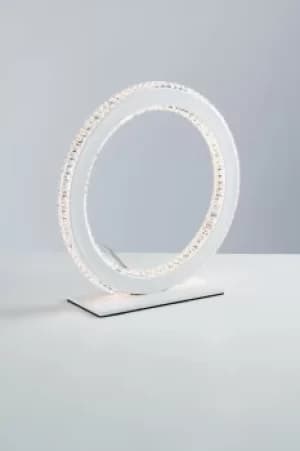 Bryant Integrated LED Circular Crystal Table Lamp, 4000K