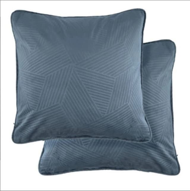New Edge Blinds Deco Collection Soft Velvet Geometric Cushion Cover in Grey Size: 43cm x 43cm Grey Unisex 43cm x 43 cm