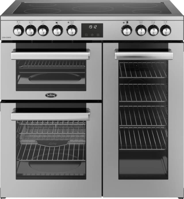 Belling Cookcentre 90E 90cm Electric Range Cooker with Ceramic Hob - Stainless Steel - A/A Rated