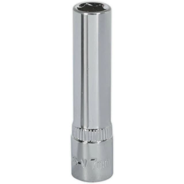 Loops 7mm Forged Steel DEEP Drive Socket - 1/4" Square Drive Polished Chrome Vanadium Metallics