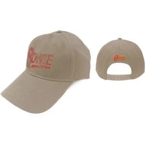 David Bowie - Flash Logo Mens Baseball Cap - Sand