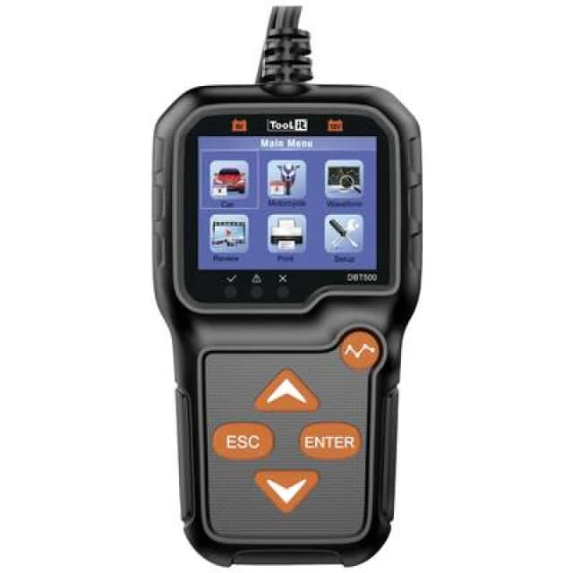 Toolit Toolit DBT500 Car battery tester 6 V, 12 V Battery tester, Alternator control, Charge monitoring 140 mm x 80 mm x 20 mm 079823