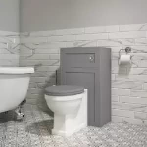 Grey Soft Close Wood Toilet Seat - Baxenden