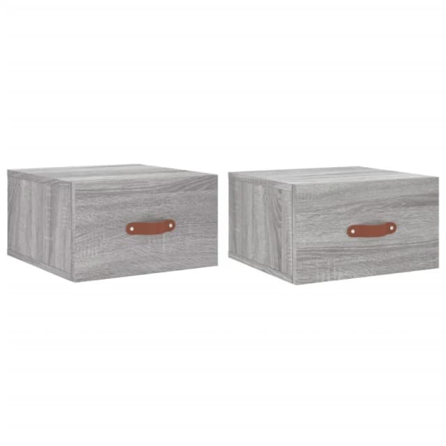 VIDAXL Wall-mounted Bedside Cabinets 2 pcs Grey Sonoma 35x35x20cm Vidaxl 8720845946265