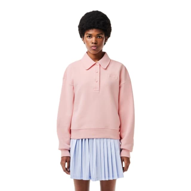 Lacoste Womens Embroidered Crew Neck Jumper Waterlily female 8 (36)