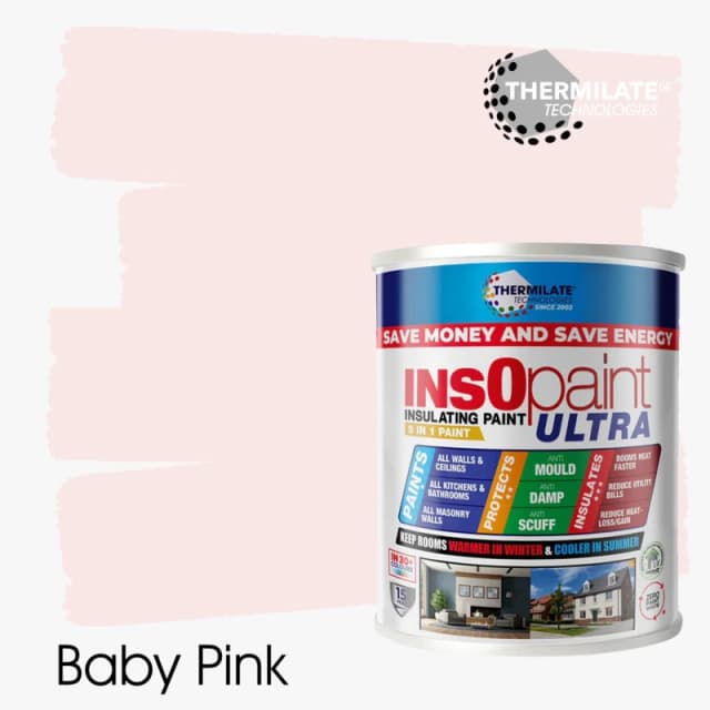 THERMILATE TECHNOLOGIES InsOpaint ULTRA - 9 IN 1 Interior & Exterior Paint - 5L in Baby Pink Baby Pink Unisex 5L