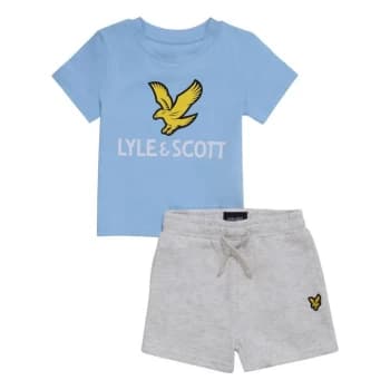 Lyle and Scott Lyle & Scott Logo T Shirt Set - Sky Blue