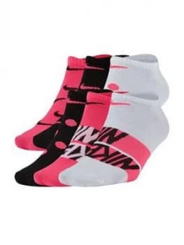 Nike Everyday Lightweight Training Socks, Pink, Size 2-5=S, Women