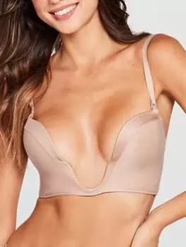 Wonderbra New Ultimate Deep Plunge Bra - Nude, Nude, Size 32, Women