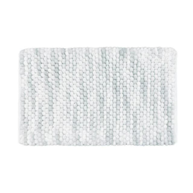 Allure Bath Fashions Marl Chunky Bobble Bath Mat Non Slip - Light Grey