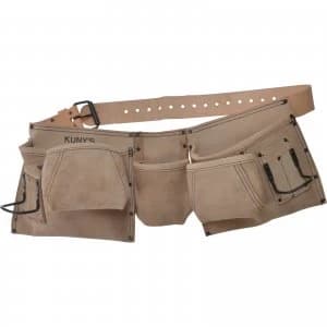 Kunys Full Grain Leather Carpenters Pouch Apron