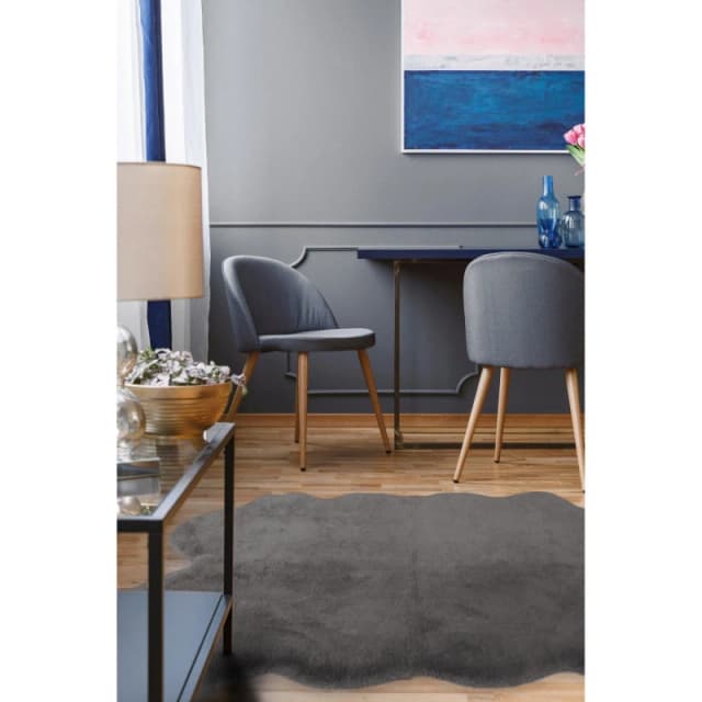 Homemaker Luxury Fur Rug Grey unisex 105x140cm