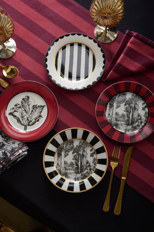 Laurence Llewelyn-Bowen Laurence Llewelyn-Bowen 'Festivo' Porcelain 4 Piece Side Plate Set Multi One Size Unisex 5056734225528