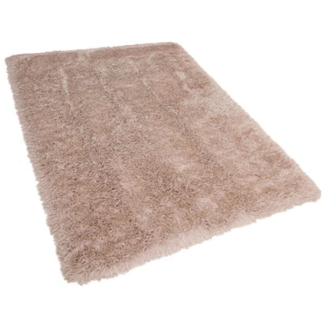 Beliani Shaggy Rug Cide Beige 200 X 300 Cm